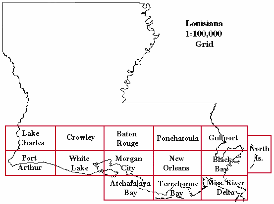 Louisiana 1:100,000 Grid