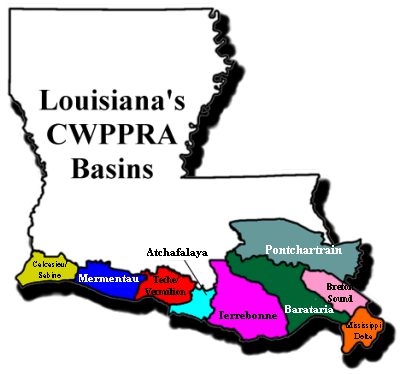 Louisiana's CWPPRA Basins