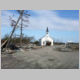 Church that floated off to the road