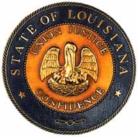 State of Louisiana Seal: "Union, Justice and Confidence"