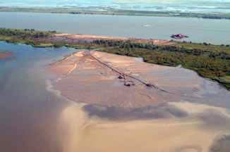 CWPPRA coastal restoration using sediment diversion at East Bay